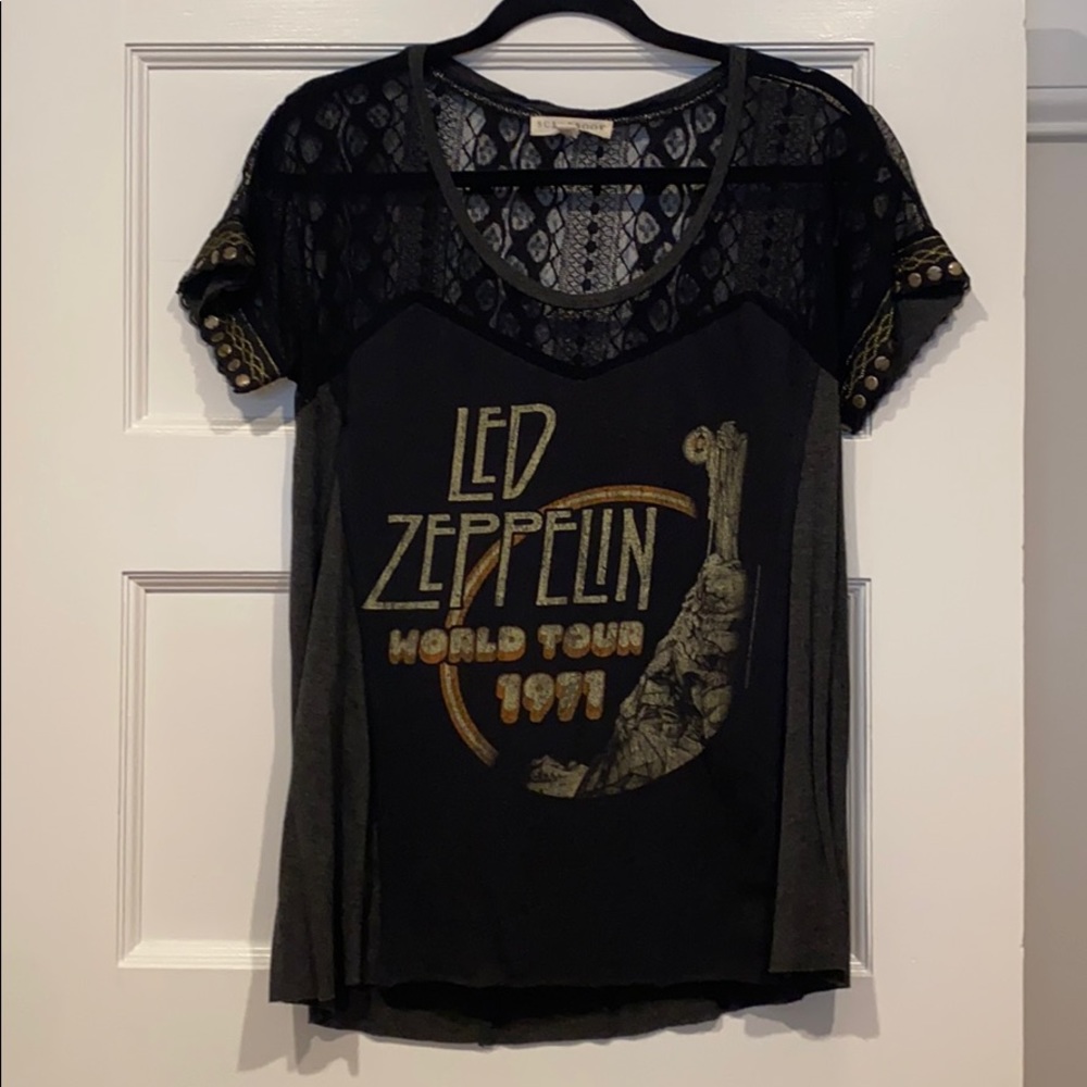 Graphic band tee